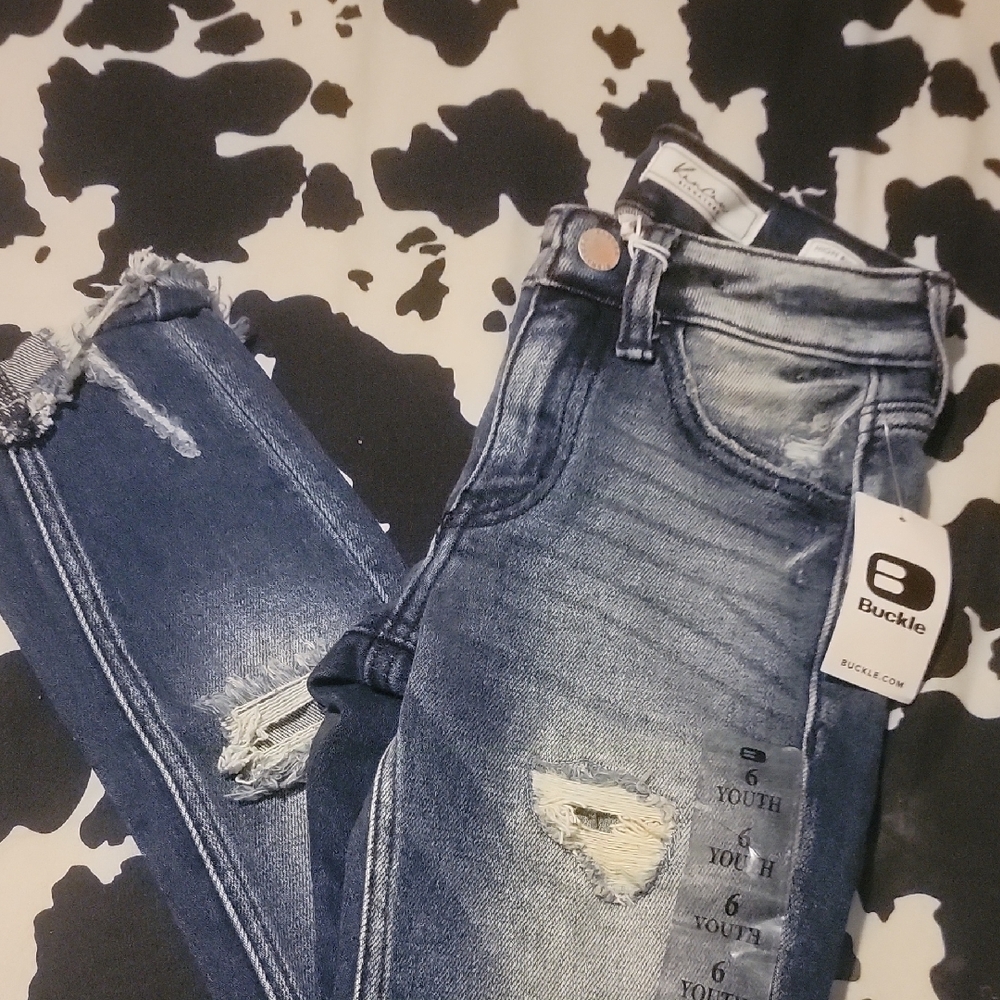KanCan Youth Dark Blue Distressed Skinny Jeans